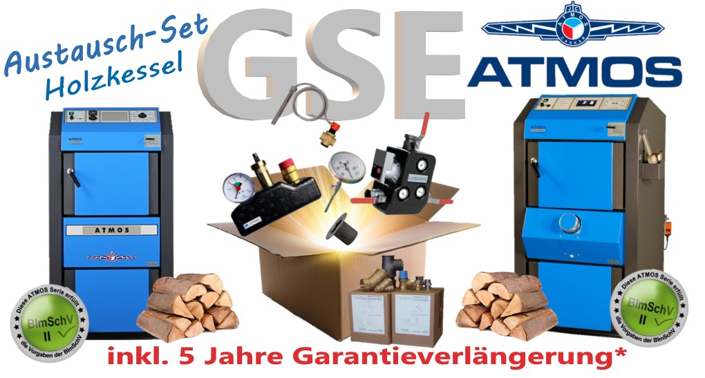Holzkessel Austausch-Set mit ATMOS GSE Holzvergaser