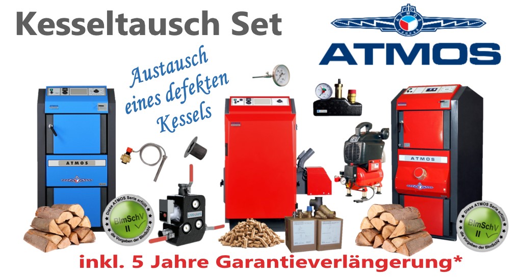 ATMOS Kesseltausch Vorteilsset beinhaltet alles was zum Kesselaustausch erforderlich ist.