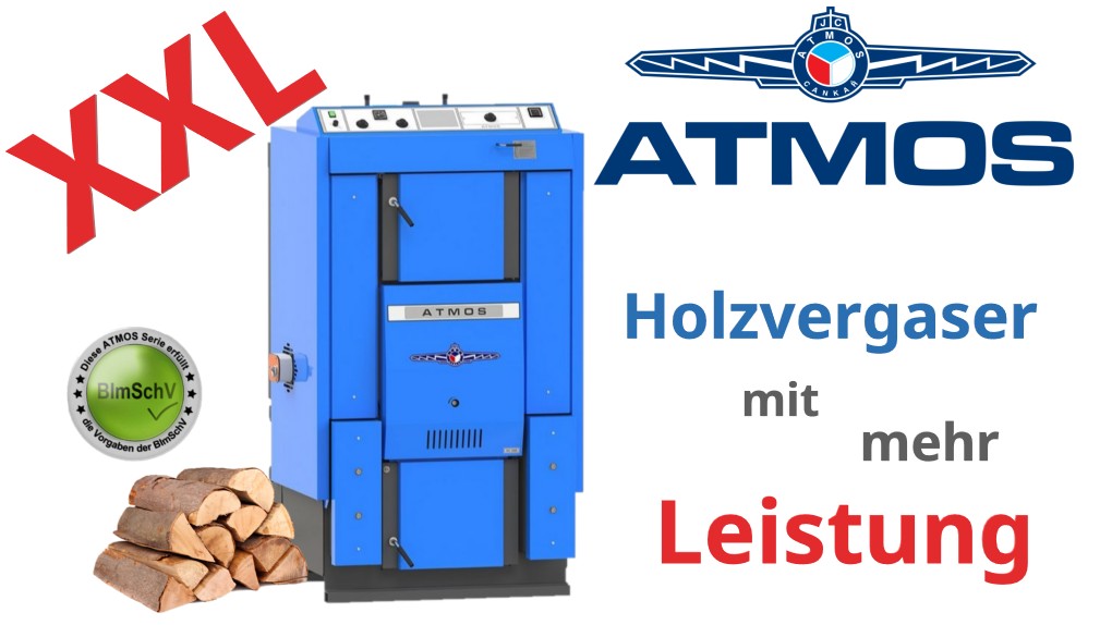 ATMOS XXL Holzvergaser DC105S mit 105 kW Leistung
