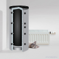 Preview: Pufferspeicher P 1000 ohne Wärmetauscher, Durchmesser 850 mm und 90° Anschlüsse