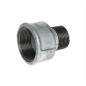 Preview: Temperguss Fitting Reduziermuffe 1 1/2" x 1" IG/AG DVGW und SVGW zertifiziert und uneingeschränkt für Gas- und Trinkwasser-Installationen
