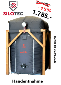 Aktion - Silotec Holzpellets-Lager HPL 200 im Holzgestell - Grundfläche 1,65 x 1,95 m max. 4,39 t