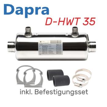 Dapra Wasser-Wasser Wärmetauscher D-HWT 35 aus Edelstahl inkl. Montageset