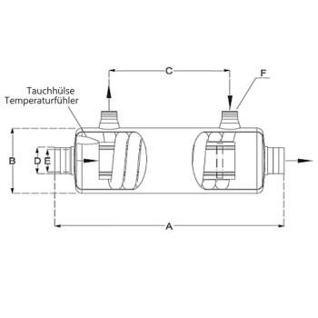 Edelstahl Schwimmbad-Heizungswärmetauscher D-HWT 35 - inkl. Befestigungs-Set