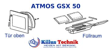 ATMOS GSX 50 Keramik für den Füllraum und Tür oben