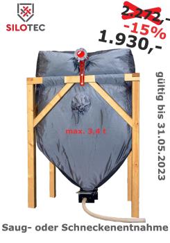 Silotec Holzpellets-Silo HPS 165 im Holzgestell - Grundfläche 1,95 x 2,23 m - max. 3,4 t