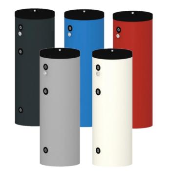 OEG Hygienespeicher mit 3 Wärmetauscher. Farbe: silber, rot, weiss, blau, anthrazit