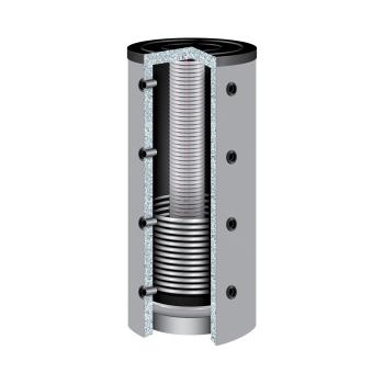 Hygiene-Kombispeicher KER 1000 mit 1 Wärmetauscher, Durchmesser 790 mm und 90° Anschlüsse