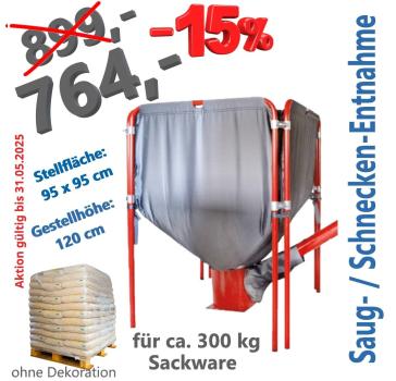 Aktion - Tragbares Silotec Holzpellets-Silo MIDI - für 300 kg Pellets - Saug- oder Schneckenentnahme
