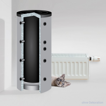 Pufferspeicher P 1000 ohne Wärmetauscher, Durchmesser 850 mm und 90° Anschlüsse