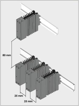 Halbleiterrelais (SSR) 1 Phase 24-280 V mit Kühlkörper
