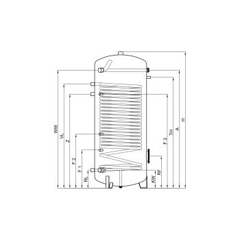 Emaille Hochleistungs-Warmwasser Standspeicher Typ SWP 200