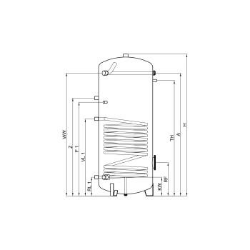 Emaille Warmwasser Standspeicher Typ S 150
