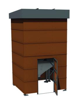 Silotec SiloBox mit Blechfassade für Silos bis Stellfläche 165 x 165 cm