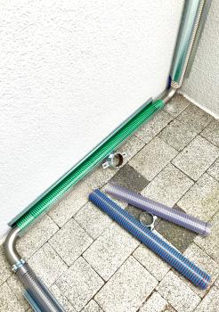 Pellet-VA-90° Schlauchrohrbogen DN 50; Außendurchmesser 50 x 1,5 mm; 100 mm Schenkel