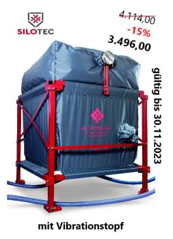 Aktion-Silotec Flachbodensilo Volummax VM im Stahlgestell 165 - Grundfläche 2,23 x 2,23 m - max. 4,8 t