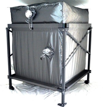 Preview: Aktion Silotec Flachbodensilo Volummax VM im Stahlgestell 200 - Grundfläche 1,95 x 1,95 m - max. 4,5 t