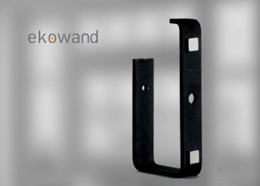 Ekowand Heizleisten für bestes Wohnklima und Heizkosten sparen Kombi-Klipp Wandhalter doppelt aus Kunststoff und Stahl Killus-Technik.de