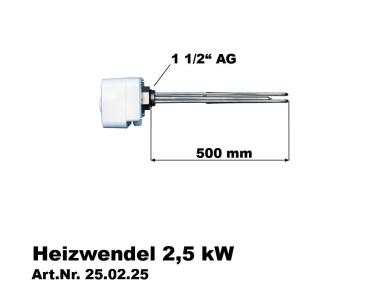 Elektrische Heizpatrone 2,5 - 7,5 kW