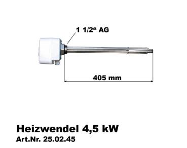 Elektrische Heizpatrone 2,5 - 7,5 kW