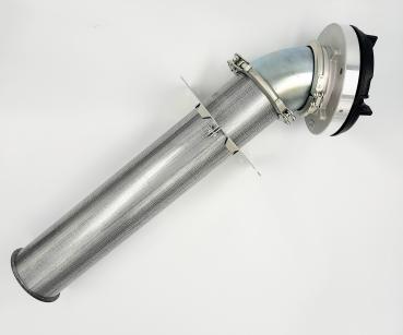 Pellet Befüllstutzen 45° - 1 Stück (Storz-A Kupplung) DN100, Füllrohrlänge 500 mm