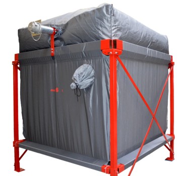 Preview: Aktion Silotec Flachbodensilo Volummax VM im Stahlgestell 200 - Grundfläche 1,95 x 1,95 m - max. 4,5 t