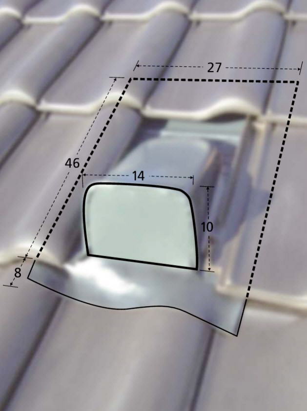 2Stück Braun pulverbeschichtet Dachdurchführung passend für Tondachziegel 