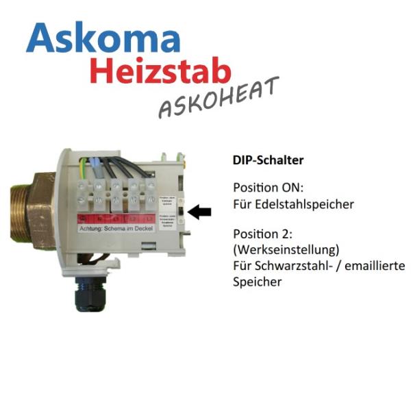 Askoma ASKOFLOW Durchlauferhitzer Gehäuse DLE 760 inkl. Anschluss-Set 1 1/4"