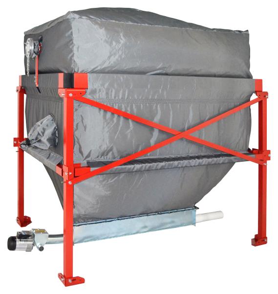 Sonderposten - Silotec BPS Bunkersilo für 16 Tonnen Holzpellets inkl. Fördertrog mit Übergang auf DN50 Saugschlauch-Anschluss