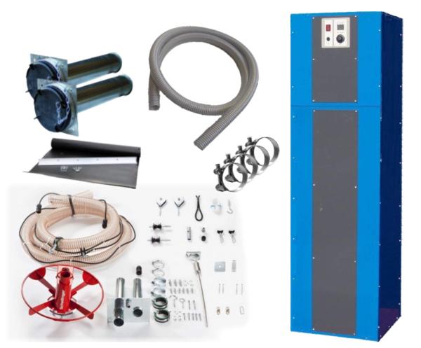 ATMOS BasicOne inkl. Maulwurf, 250 L Zwischenbehälter, Ansaugschlauch, Schellen, Storz-Kupplung 2er-Set & Prallschutzmatte