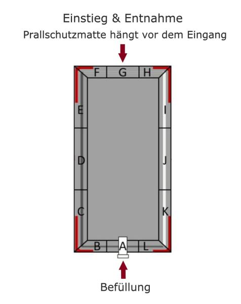 Sonderposten - Silotec Holzpellets-Lager HPL 200 im Holzgestell - Befüllung gegenüber der Entnahme - max. 5,1 t