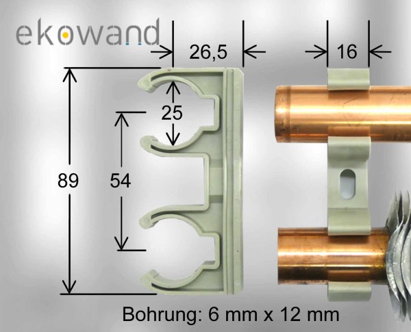 Wandclip für Ekowand Heizleisten