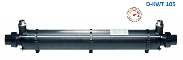 Schwimmbad Kunststofftauscher mit Titan-Schlange D-KWT-Ti105