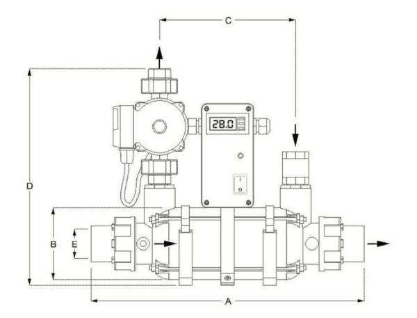 Wasserwärmetauscher Kompakt mit Edelstahl- oder Titanwellrohr D-KWT-45