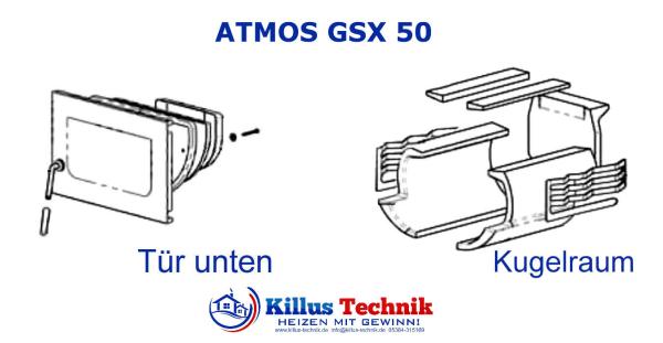 ATMOS GSX 50 Keramik für den Brennraum und Tür unten