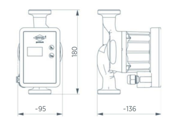 WITA go.future 2 – 60 LCD Hocheffizienzpumpe 6 m DN25 180 mm Heizung & Solar