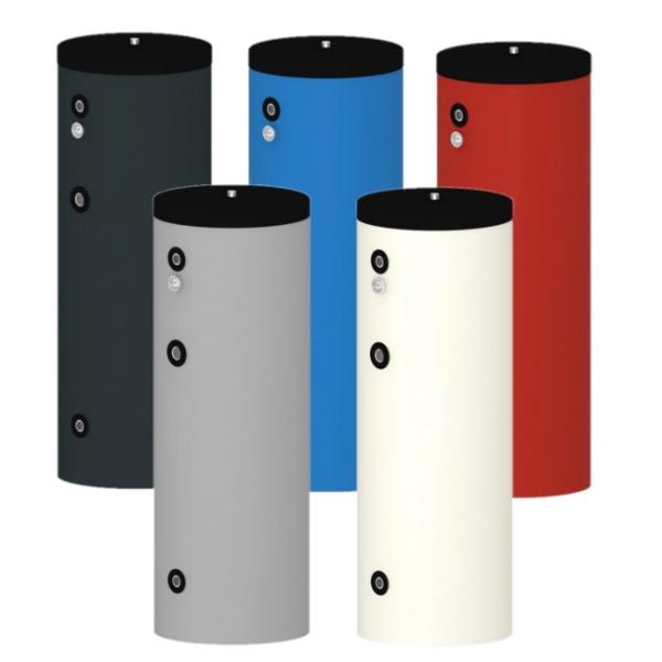 OEG Hygienespeicher mit 3 Wärmetauscher. Farbe: silber, rot, weiss, blau, anthrazit