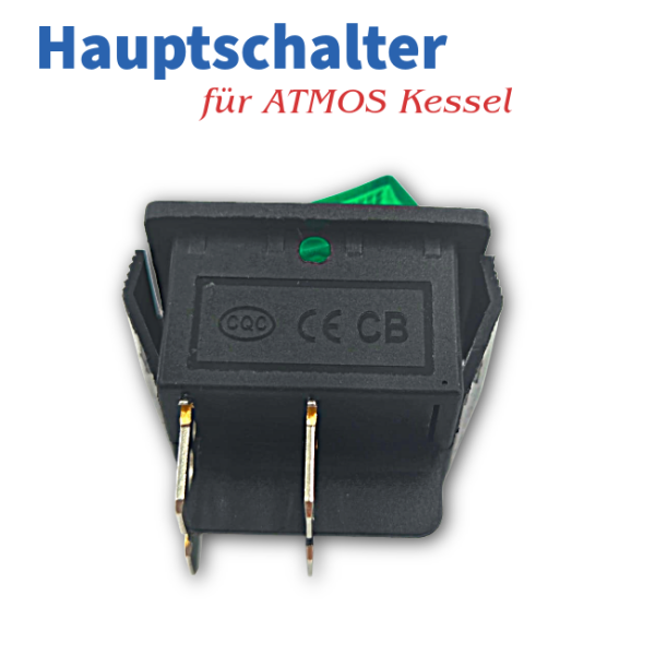 Hauptschalter grün für ATMOS Kessel