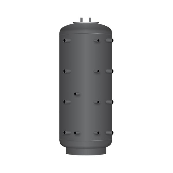 Hygiene-Kombispeicher KER 1000 mit 1 Wärmetauscher, Durchmesser 850 mm und 90° Anschlüsse