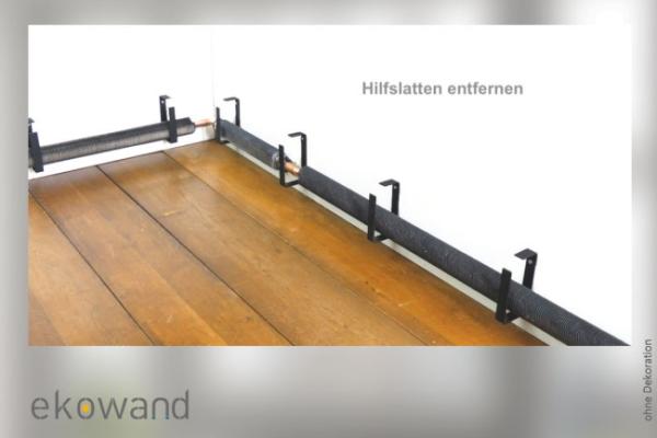 Montage Ekowand Heizleiste