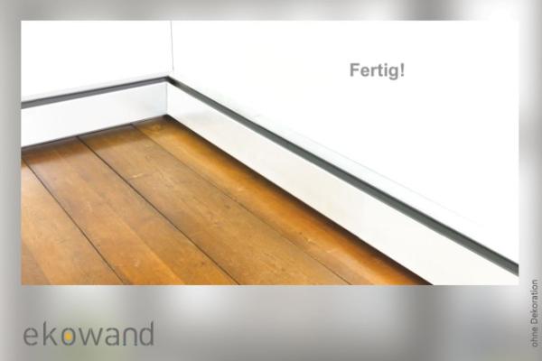 Montage Ekowand Heizleiste