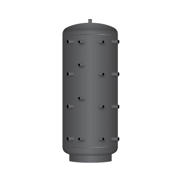 Pufferspeicher PR2 1000 mit 2 Wärmetauscher, Durchmesser 790 mm und 90° Anschlüsse