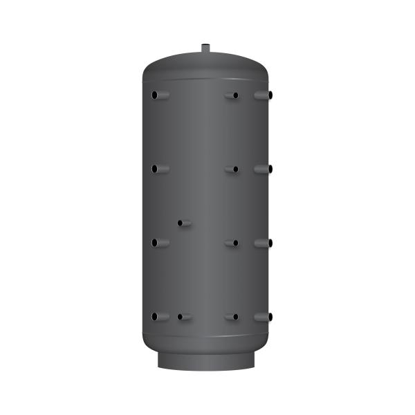 Pufferspeicher PR 300 mit 1 Wärmetauscher und 90° Anschlüsse