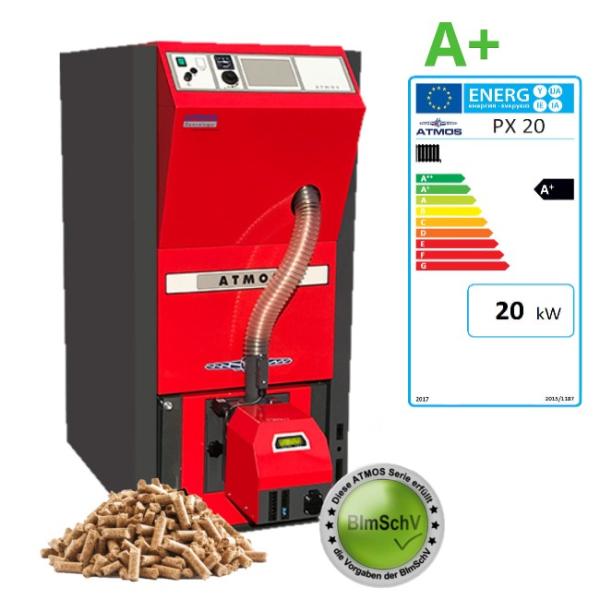 ATMOS PX20 Pelletkessel mit integriertem Pelletbehälter