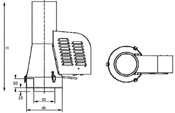 Rauchsauger SUB rund mit 12-stufigem Regler