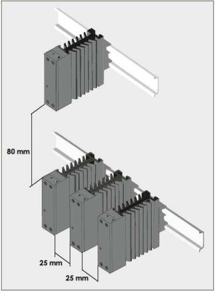 Halbleiterrelais (SSR) 1 Phase 24-280 V mit Kühlkörper