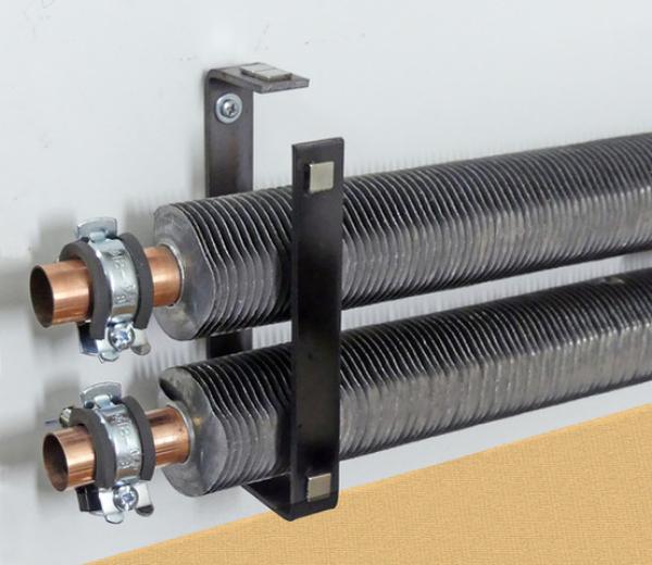 Ekowand Heizleisten für bestes Wohnklima und Heizkosten sparen Wandhalter doppelt aus Stahl Killus-Technik.de Heizleisten mit Wandhalterung