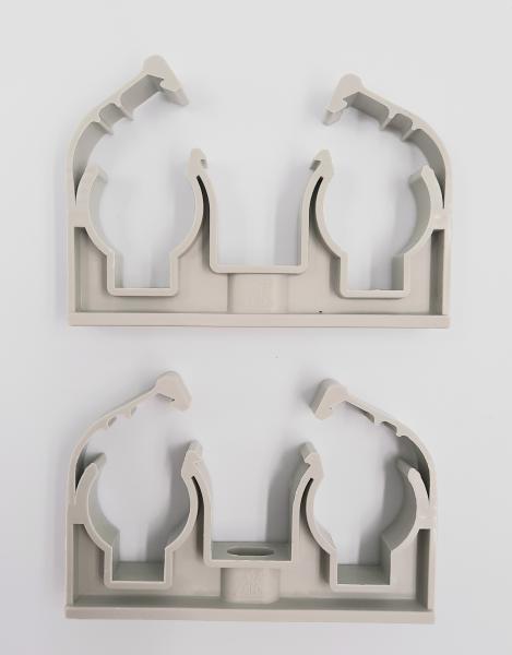 Ekowand Heizleisten für bestes Wohnklima und Heizkosten sparen Kombi-Klipp Wandhalter doppelt aus Kunststoff und Stahl Abmessungen Killus-Technik.de