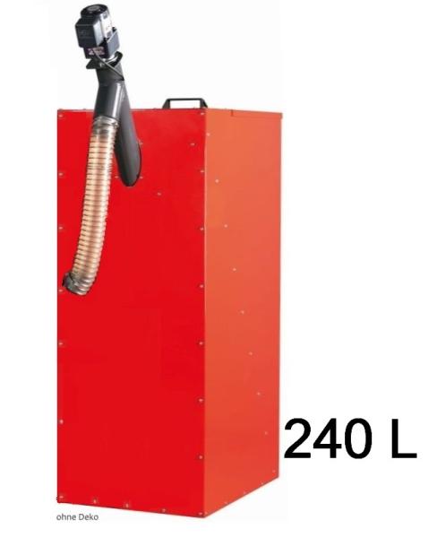 ATMOS Platzsparsilo 240 l mit Schnecke rot