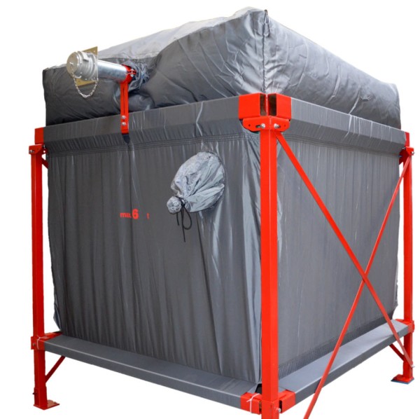 Aktion Silotec Flachbodensilo Volummax VM im Stahlgestell 200 - Grundfläche 1,95 x 1,95 m - max. 4,5 t